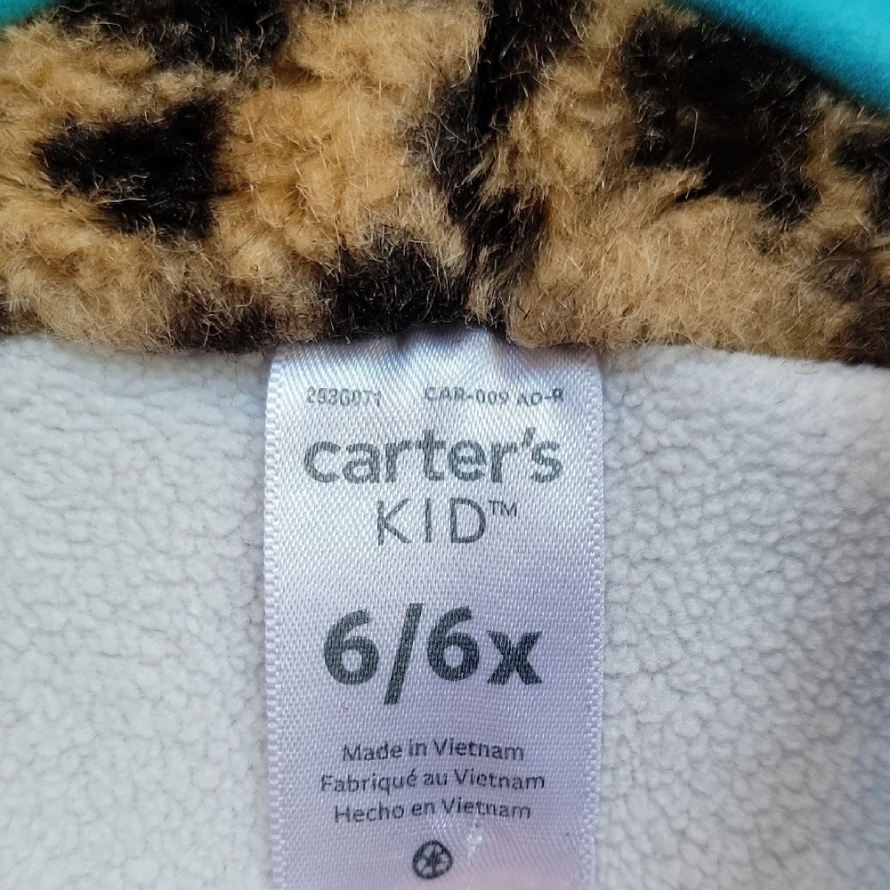 Carter's Kids Leopard Print Faux Fur Vest Size 6